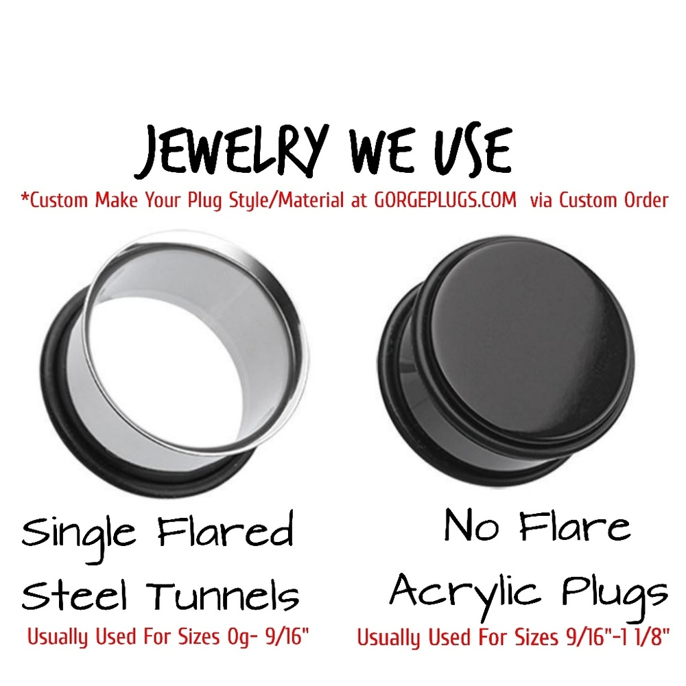 Dainty lightening Bolt Dangle Plugs (0g-1") - Picture 3 of 3